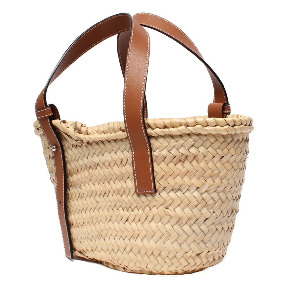 Loewe Raffia body Tote brown Bag beige woven Basket leather raffia